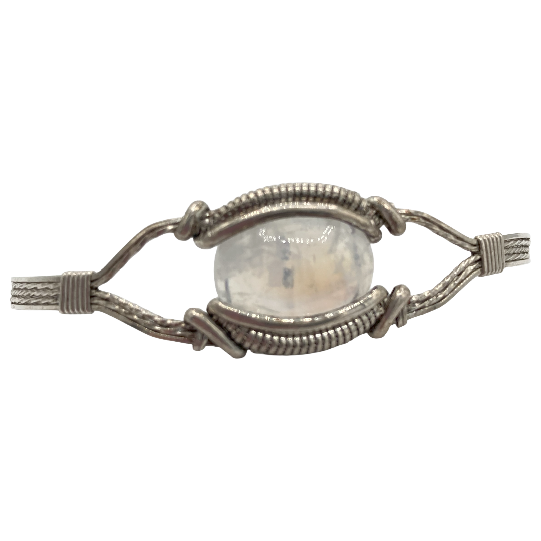 Moonstone Bangle Bracelet