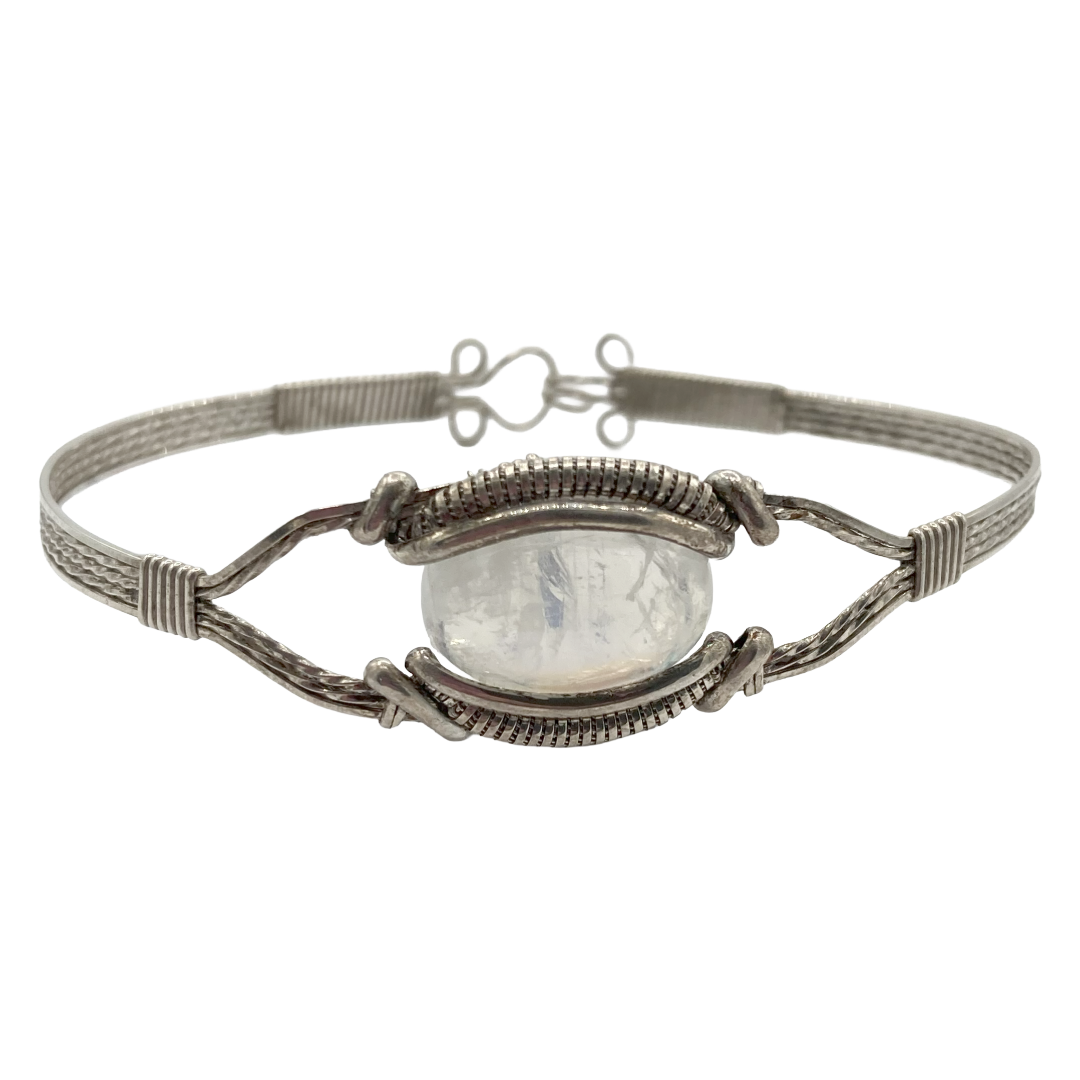Moonstone Bangle Bracelet
