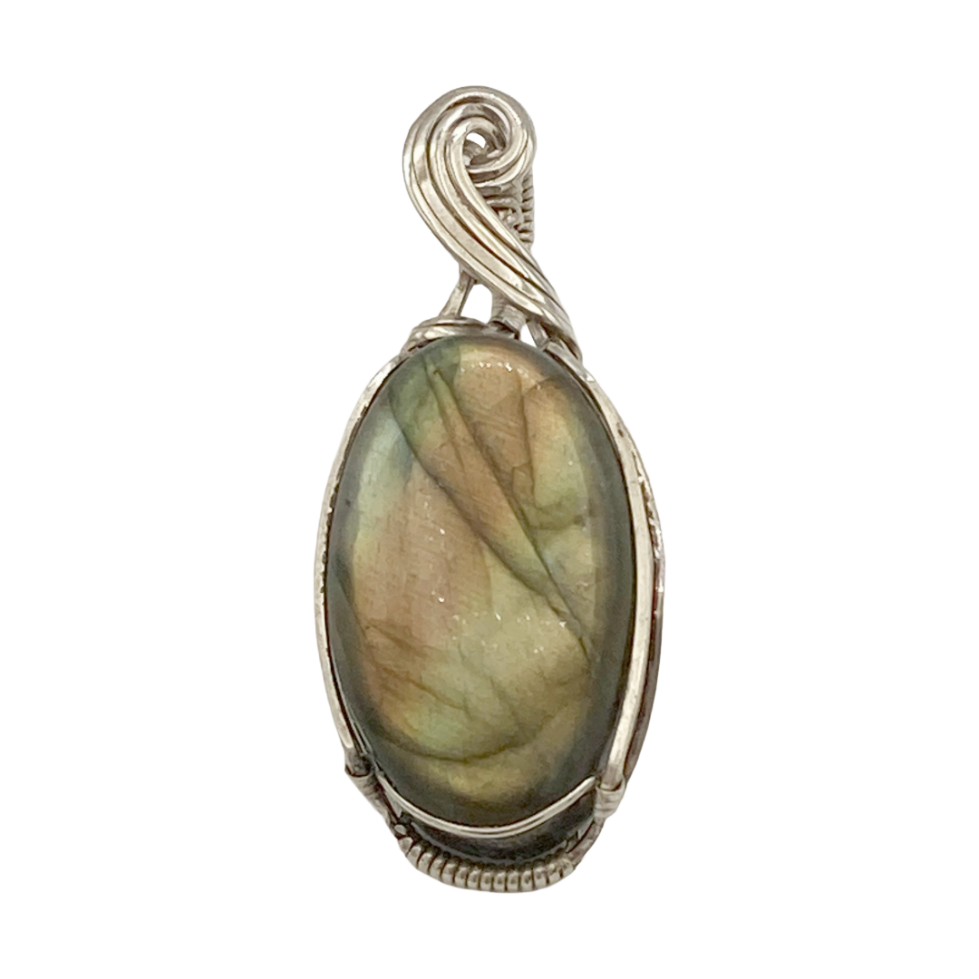Labradorite Twist Pendant