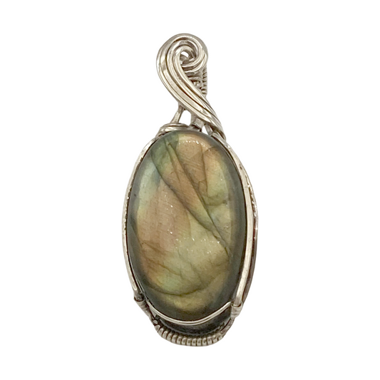 Labradorite Twist Pendant
