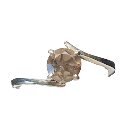 Smoky Quartz Simplicity Ring