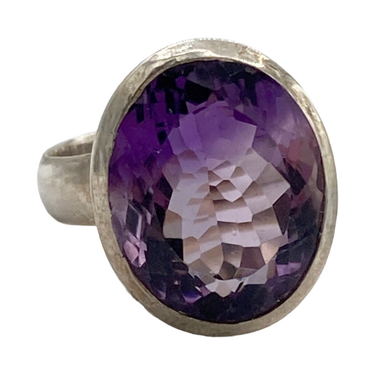Chunky Amethyst Ring
