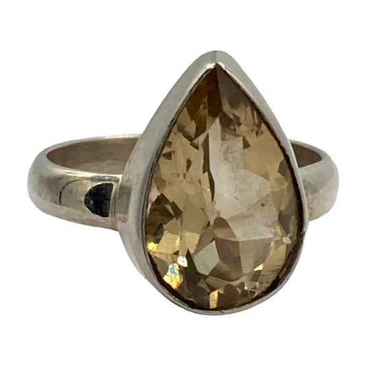 Citrine Drop Ring