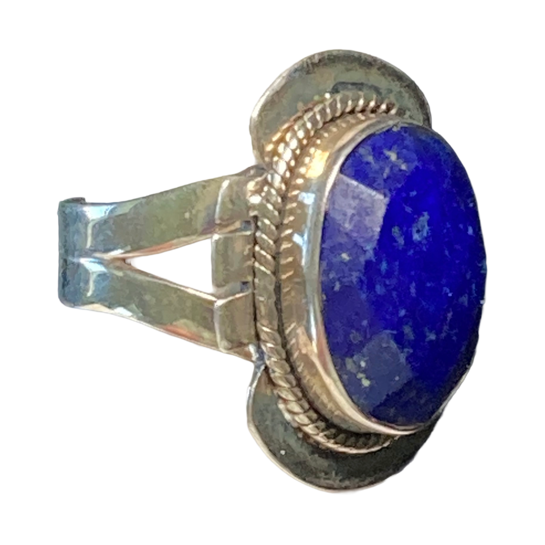 Lapis Lazuli Feather Ring