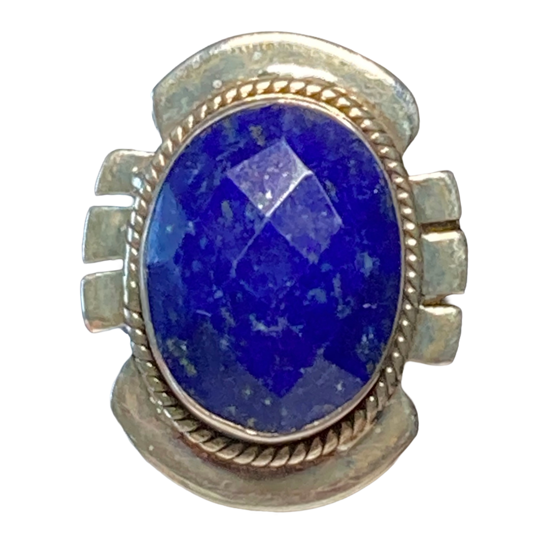 Lapis Lazuli Feather Ring