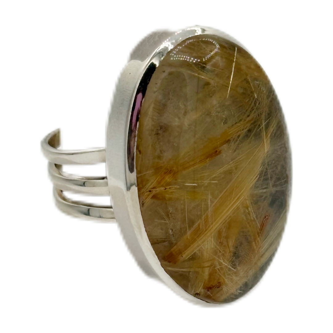 Golden Rutilated Quartz Admire Ring