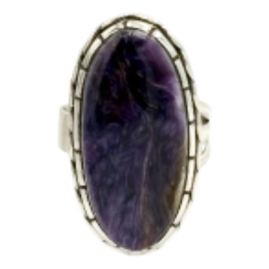 Charoite Horizon Ring