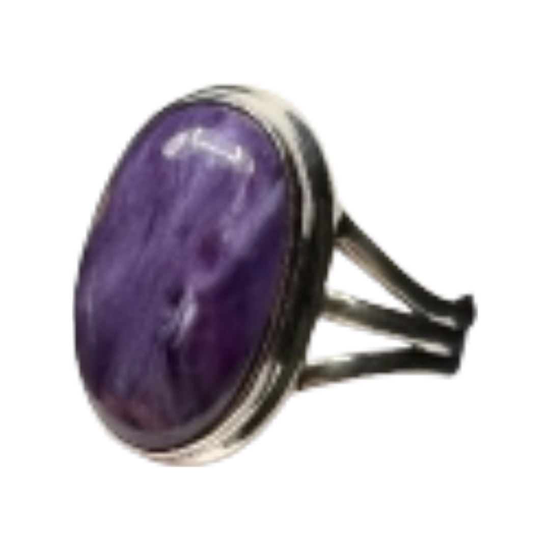 Charoite Radiance Ring