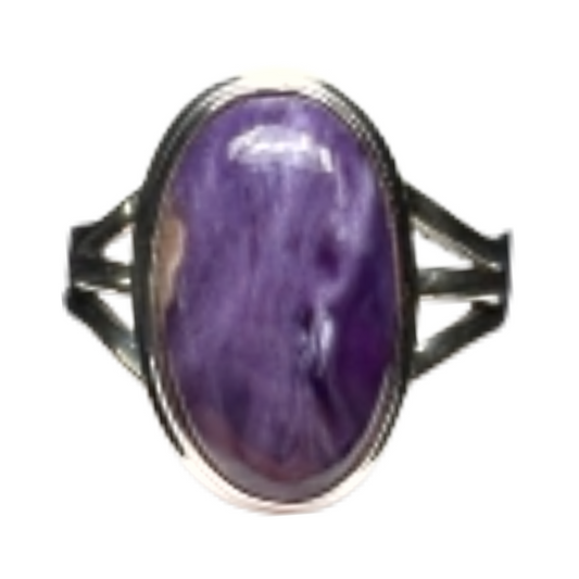 Charoite Radiance Ring
