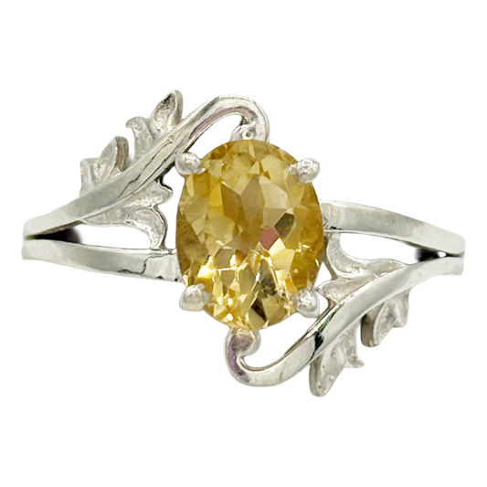 Floral Citrine Ring