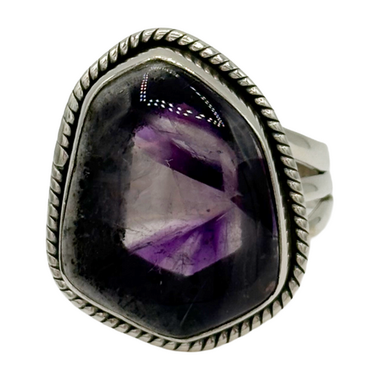 Trapiche Amethyst Ring