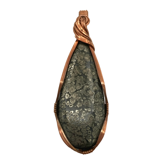 Marcasite Copper Twist Pendant