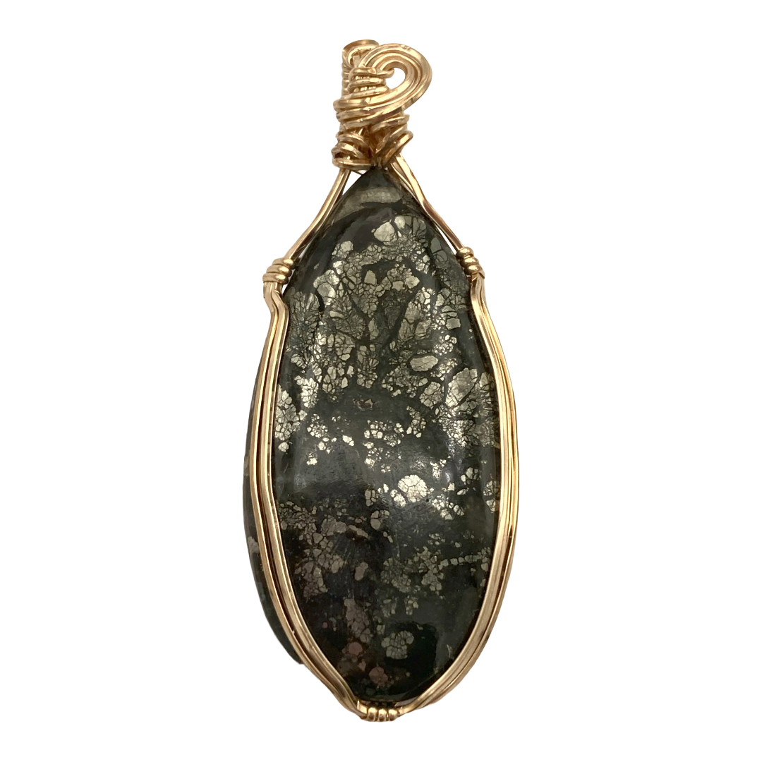 Marcasite Gold Swoop Pendant