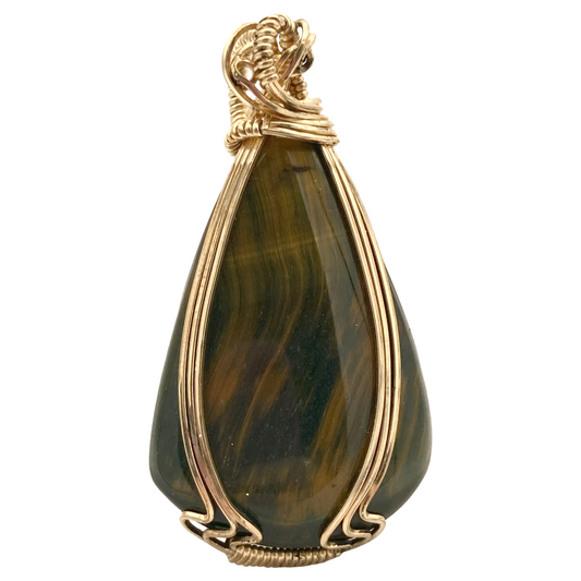 Gold Tigers Eye Pendant