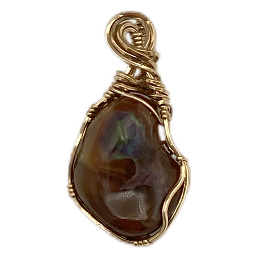 Fire Agate Twist Pendant