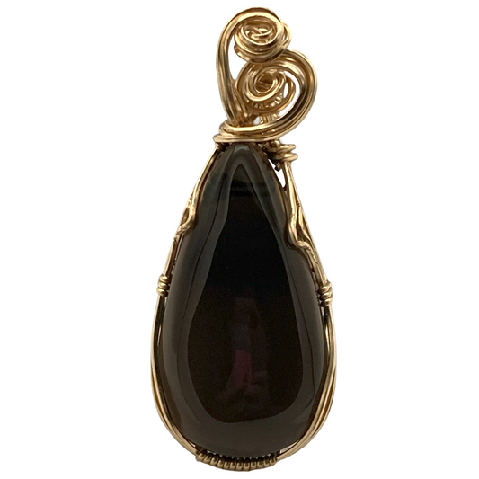Smoky Quartz Double Twist Pendant
