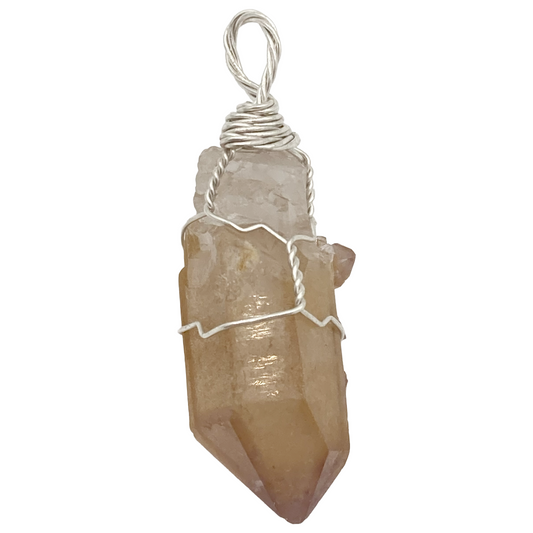 Golden Healer Quartz Boho Pendants