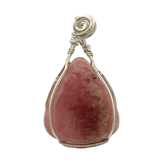 Rhodochrosite Twist Pendant