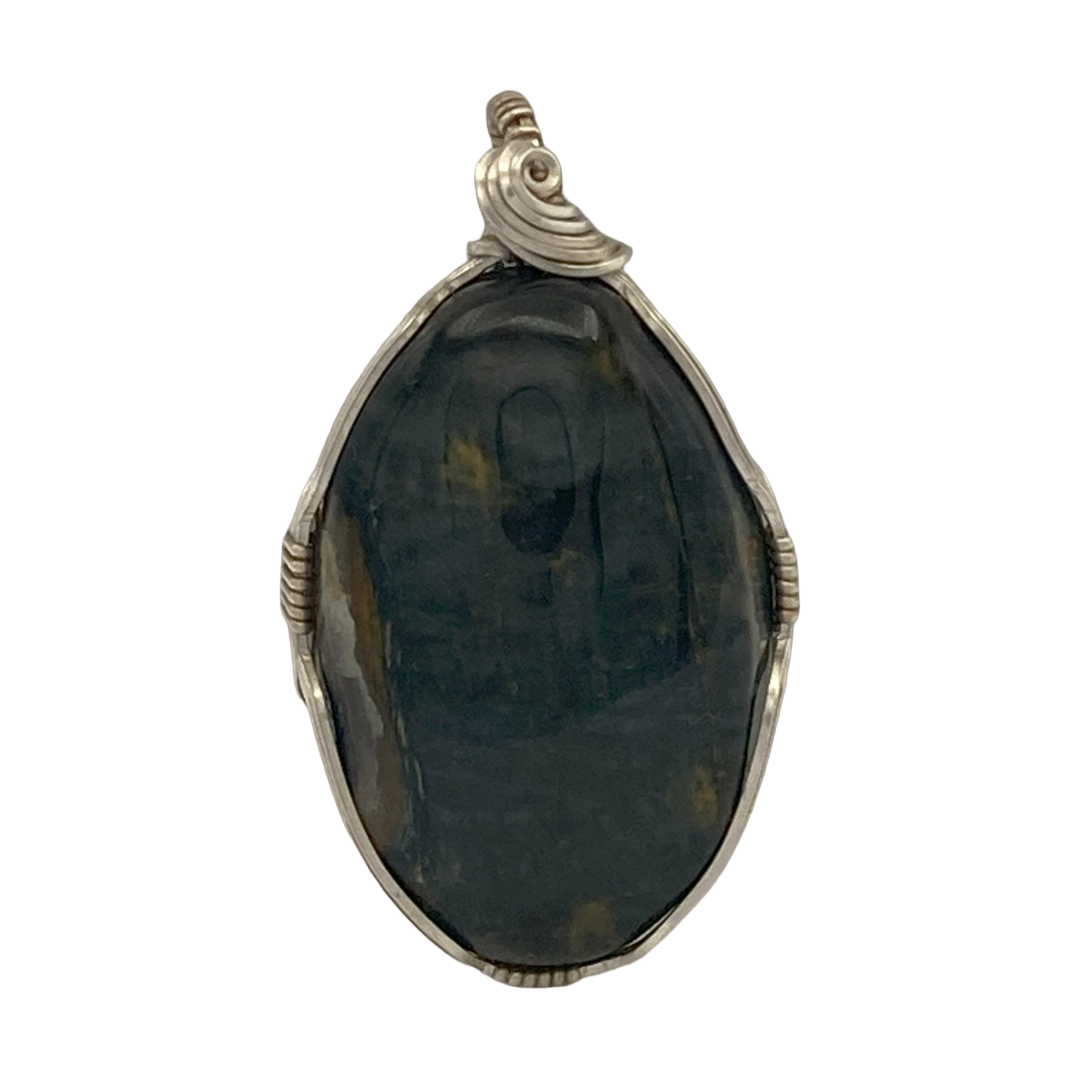 Blue Nellite Twist Pendant