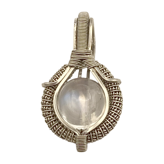 Mini Madagascar Moonstone Aura Pendant