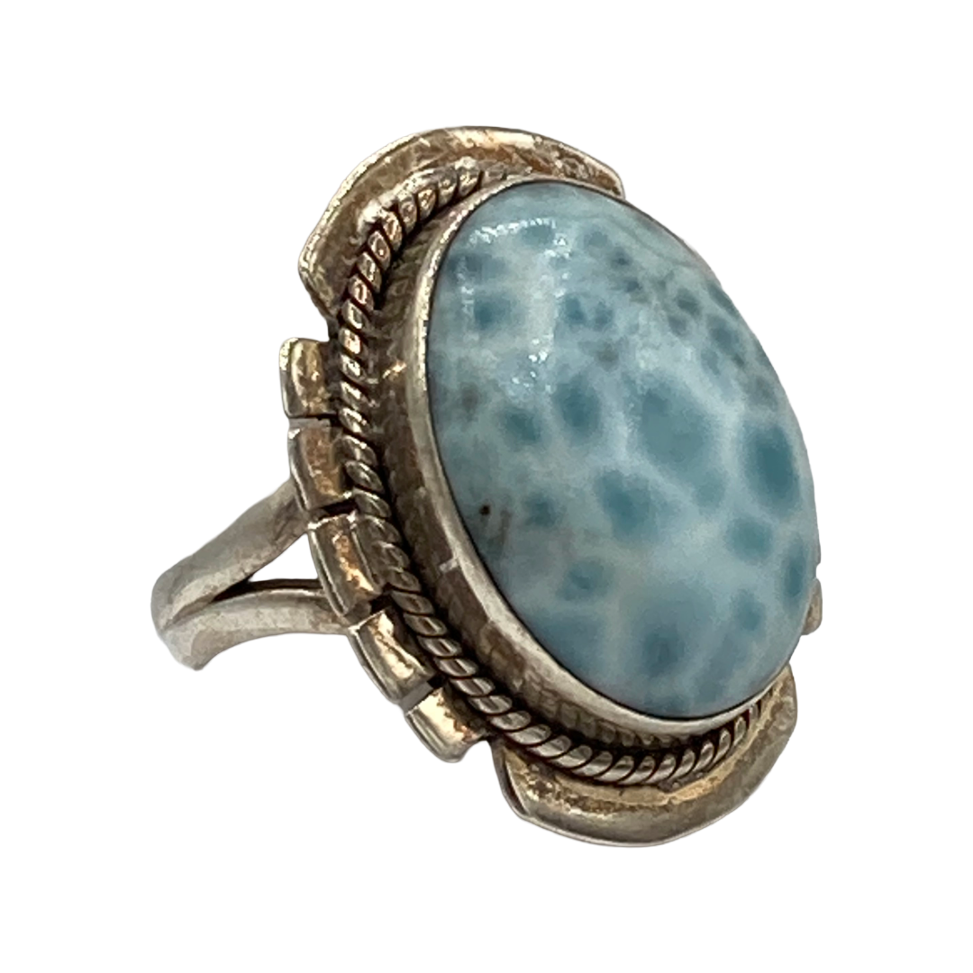 Larimar Feather Ring