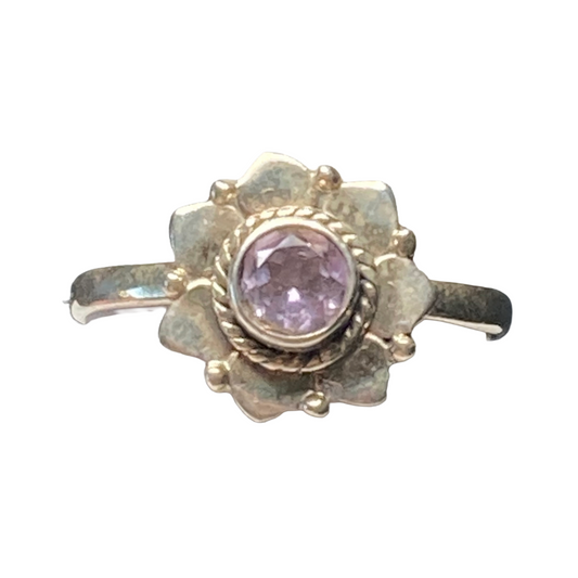 Amethyst Flower Ring