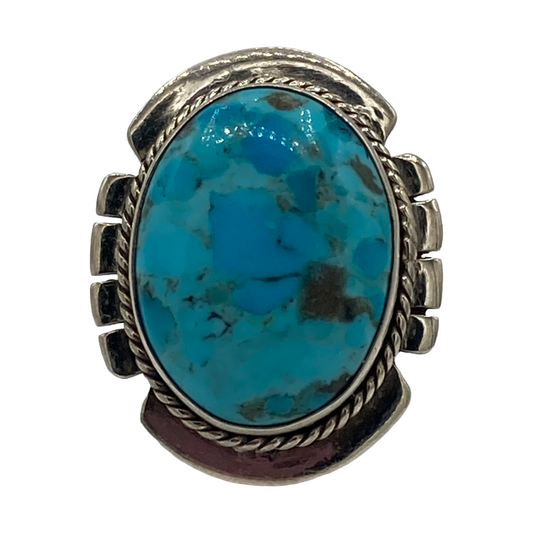 Turquoise Feather Ring