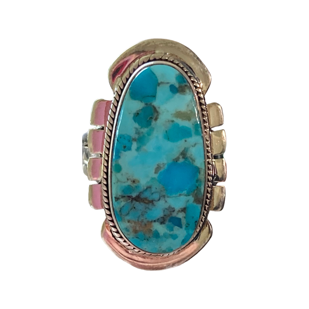 Turquoise Feather Ring