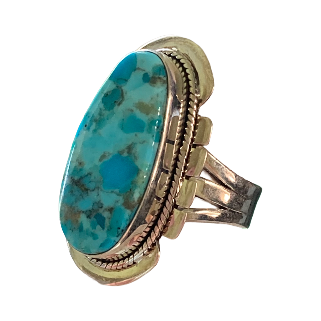 Turquoise Feather Ring