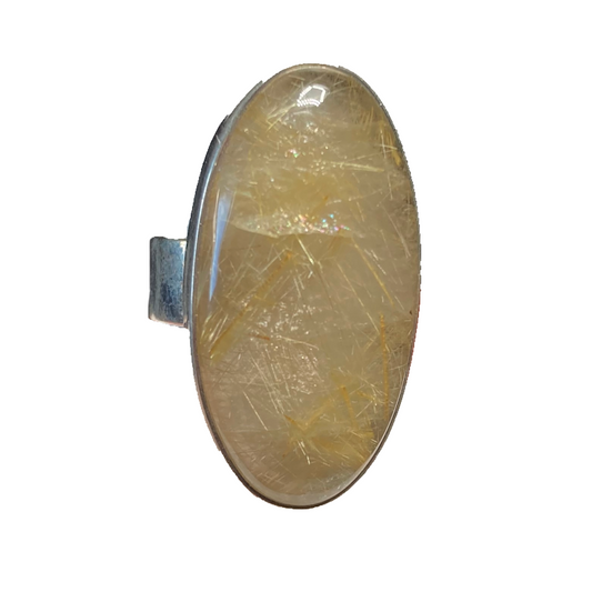 Rutilated Quartz Hope Ring