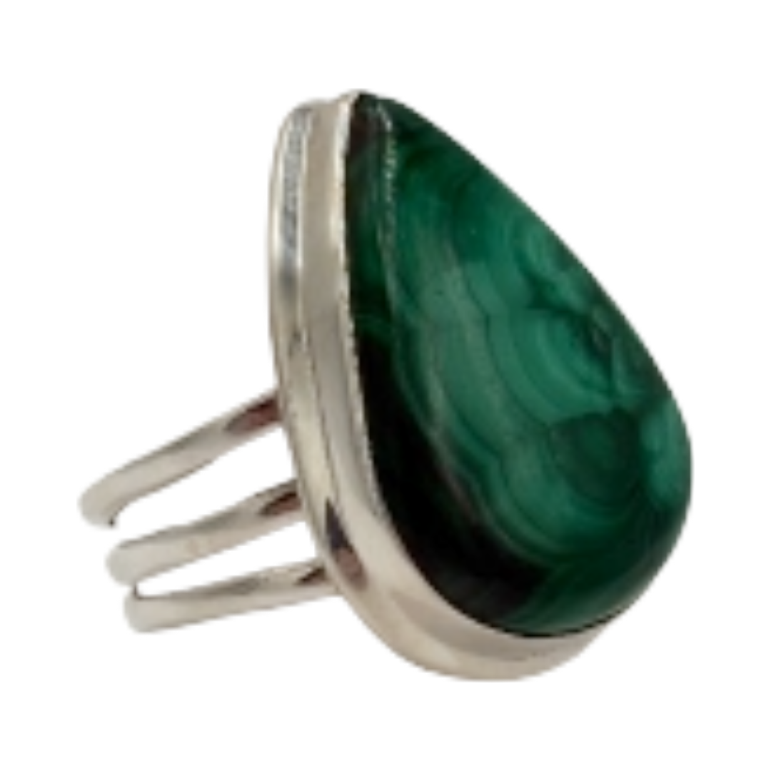Chrysocolla Malachite Simplicity Ring