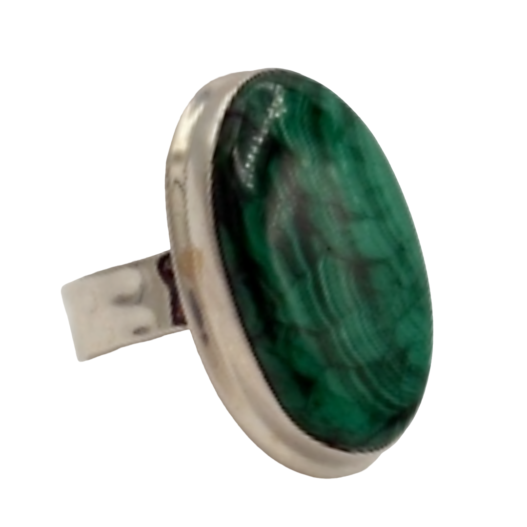 Chrysocolla Malachite Simplicity Ring