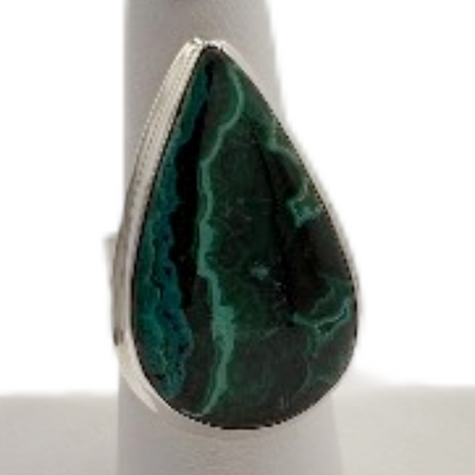 Chrysocolla Malachite Simplicity Ring